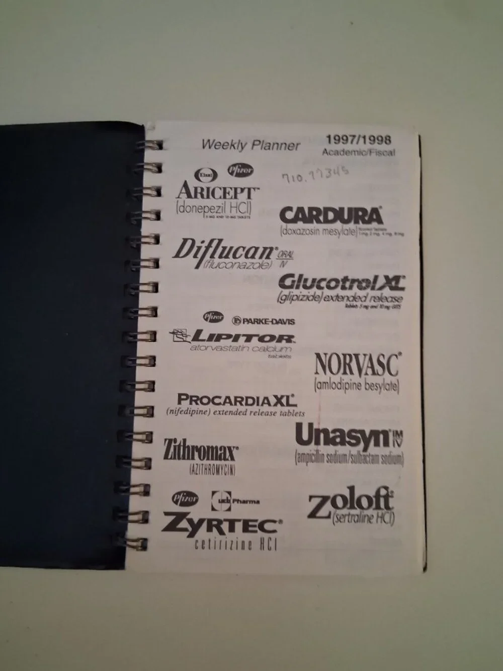 Vintage Pfizer 1997/1998 Day Planner